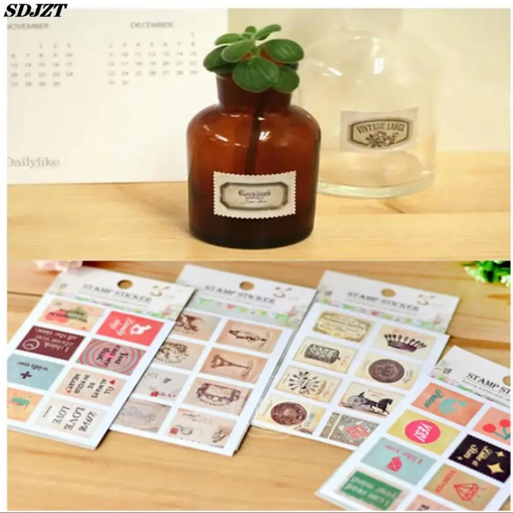 $1 VINTAGE STAMP STICKERS. $1 WITH ANY $10 ORDER OR MORE